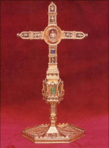 Lignum crucis de Calixt III. Museu de la col·legiata de Xàtiva.