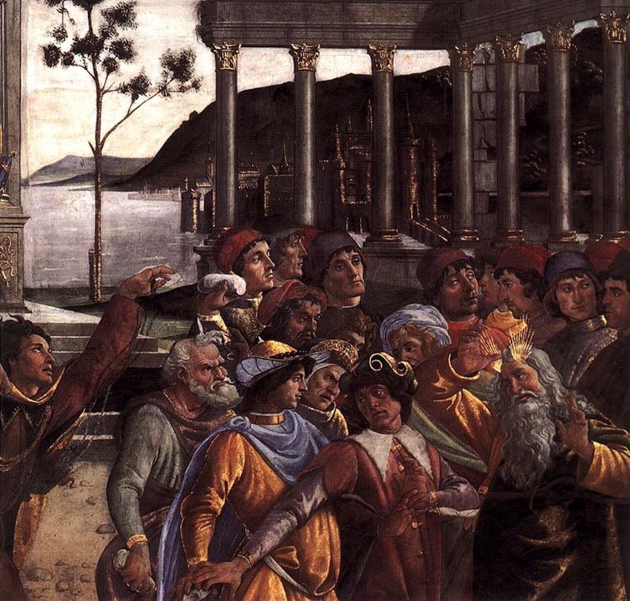 Botticelli, Càstig dels rebels (detall). Capella sixtina.